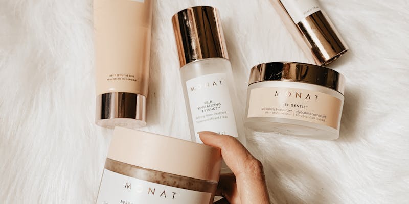 Showing beauty products and professional layout